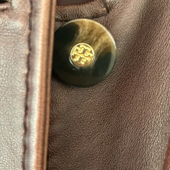 Tory Burch brown leather Sgt Pepper jacket size 6 - Picture 9 of 12